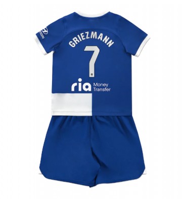 Lacne Dětský Futbalové dres Atletico Madrid Antoine Griezmann #7 2023-24 Krátky Rukáv - Preč (+ trenírky)